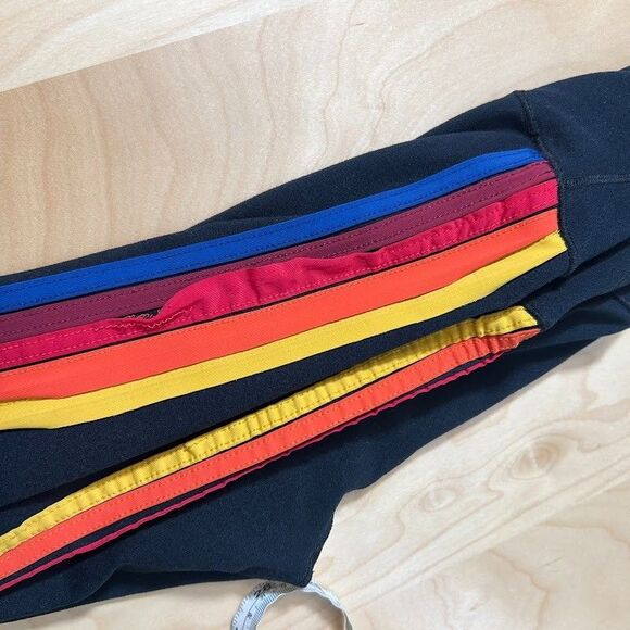 Aviator Nation Hi-Rise 5 Stripe Leggings Womens S Black - Picture 8 of 9